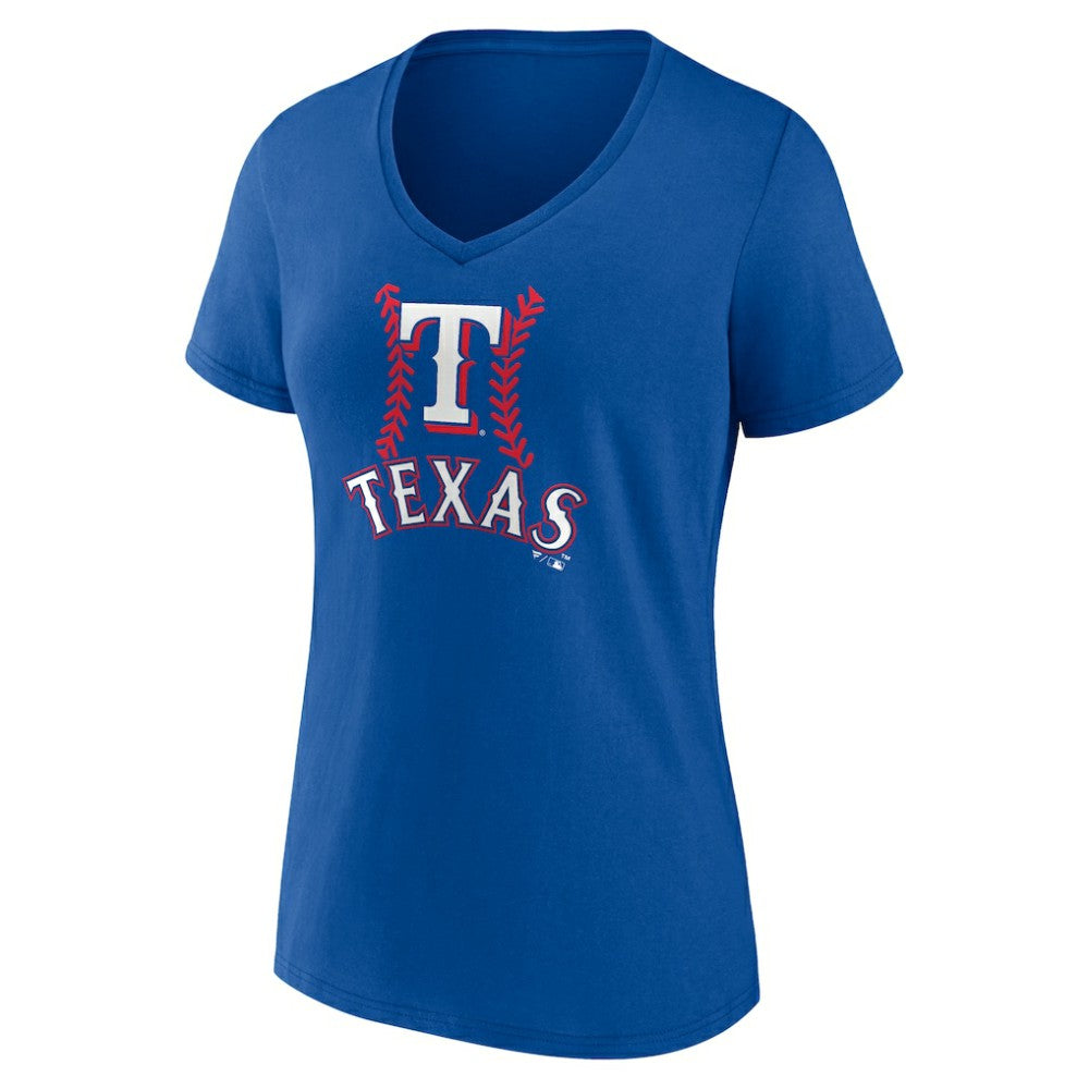 Corey Seager Texas Rangers Women's Fastball Player Name & Number V-Neck T-Shirt - Royal