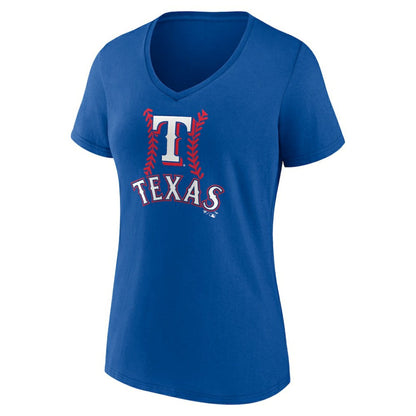 Corey Seager Texas Rangers Women's Fastball Player Name & Number V-Neck T-Shirt - Royal