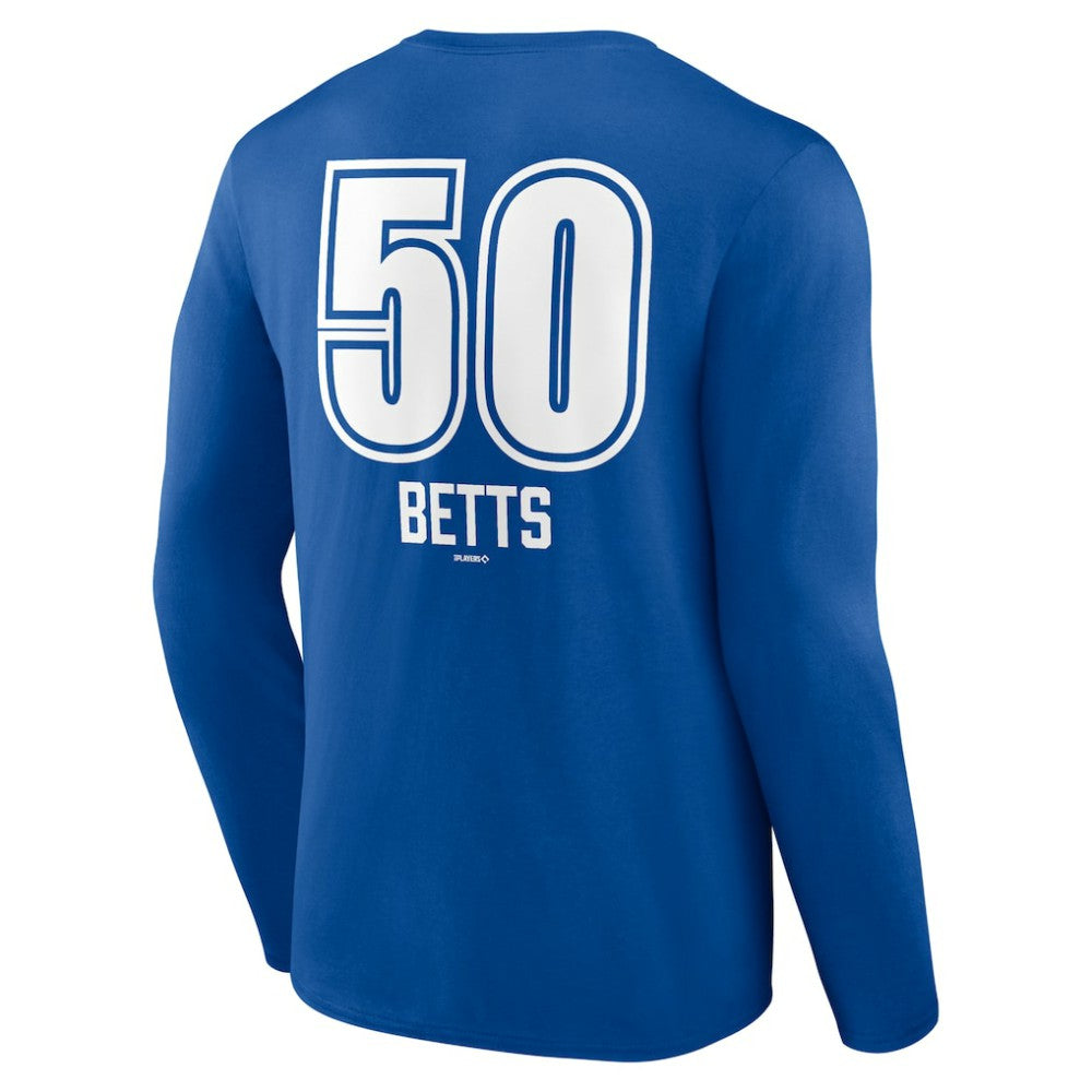 Mookie Betts Los Angeles Dodgers Fastball Player Name & Number Long Sleeve T-Shirt - Royal