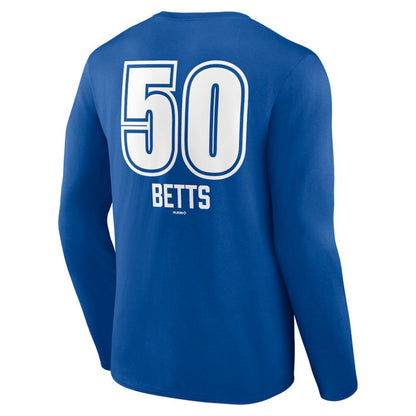 Mookie Betts Los Angeles Dodgers Fastball Player Name & Number Long Sleeve T-Shirt - Royal