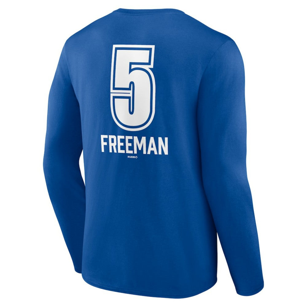 Freddie Freeman Los Angeles Dodgers Fastball Player Name & Number Long Sleeve T-Shirt - Royal