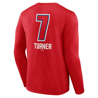 Trea Turner Philadelphia Phillies Fastball Player Name & Number Long Sleeve T-Shirt - Red