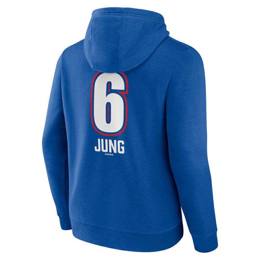 Josh Jung Texas Rangers Fastball Player Name & Number Pullover Hoodie - Royal