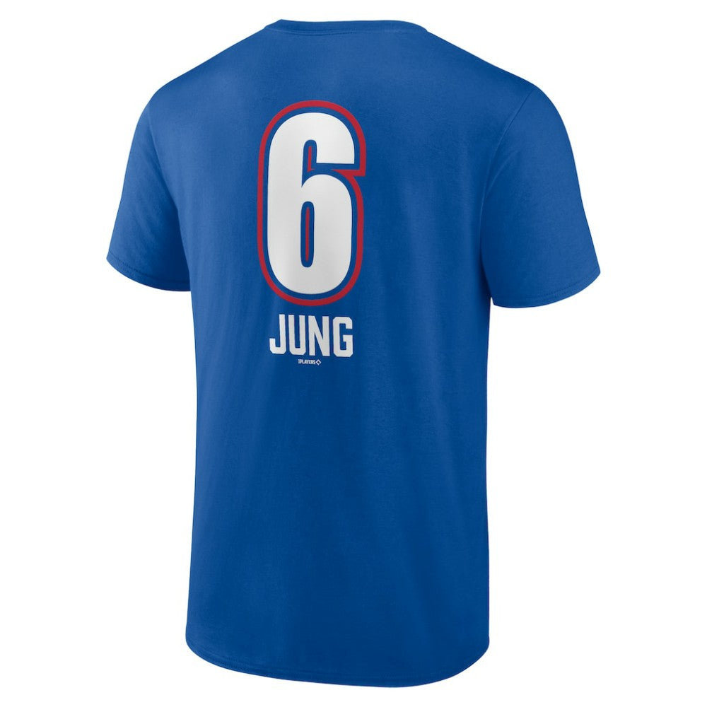 Josh Jung Texas Rangers Fastball Player Name & Number T-Shirt - Royal