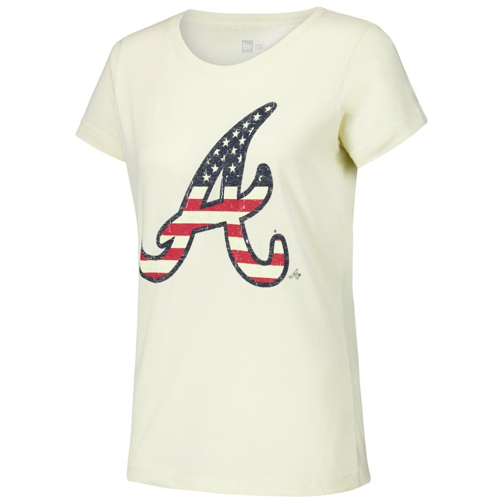 Atlanta Braves Women's Vintage T-Shirt - Cream | New Era
