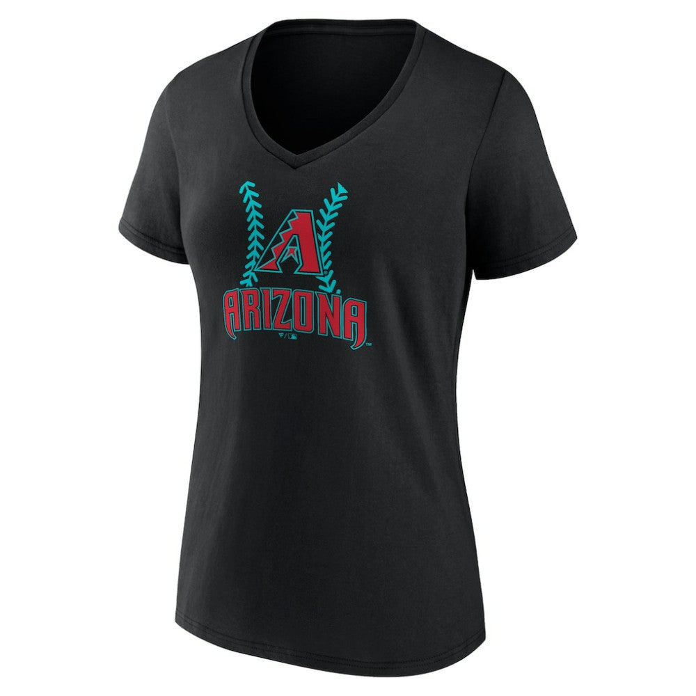 Corbin Carroll Arizona Diamondbacks Women's Name & Number Fastball V-Neck T-Shirt - Black