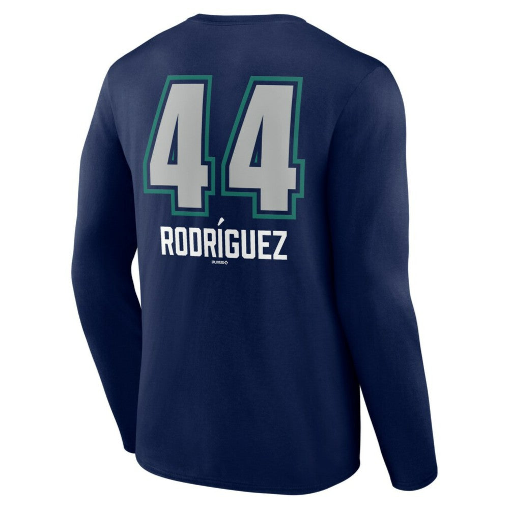 Julio Rodríguez Seattle Mariners Name & Number Fastball Long Sleeve T-Shirt - Navy