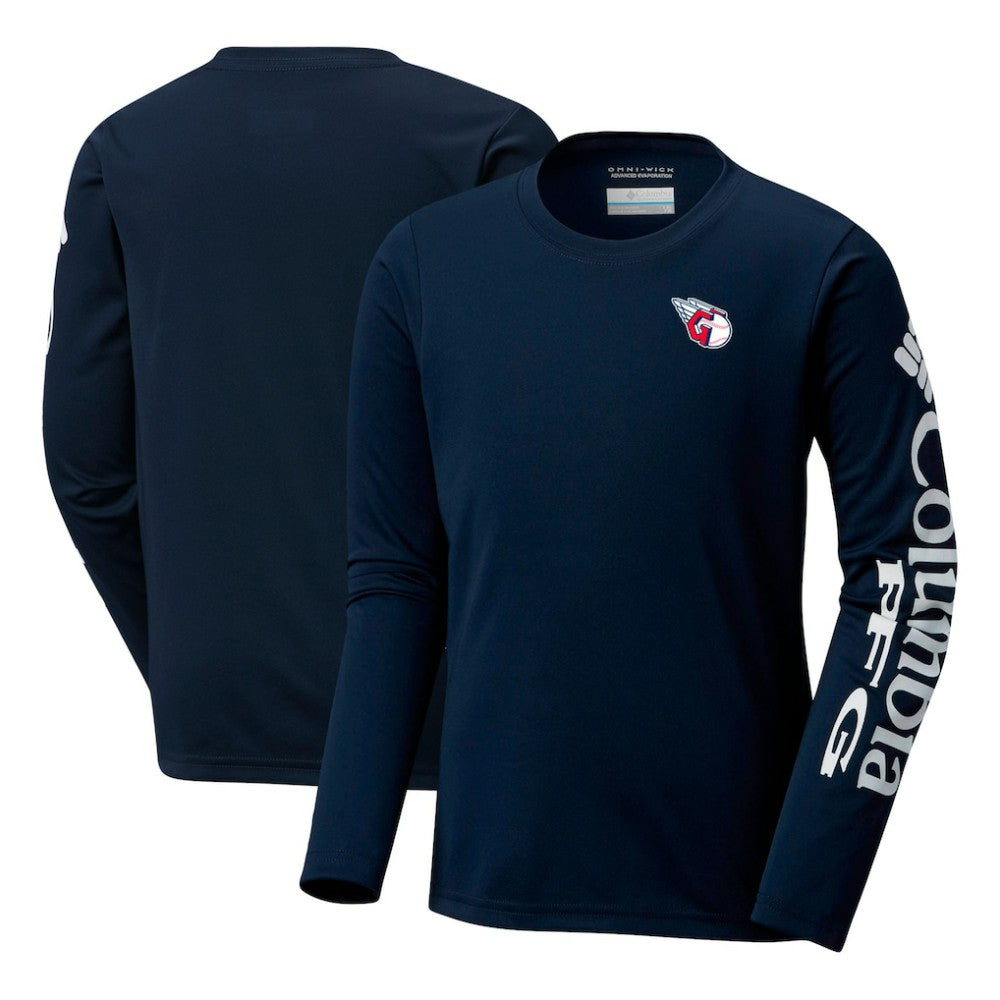 Cleveland Guardians Youth Terminal Tackle Long Sleeve T-Shirt - Navy | Columbia