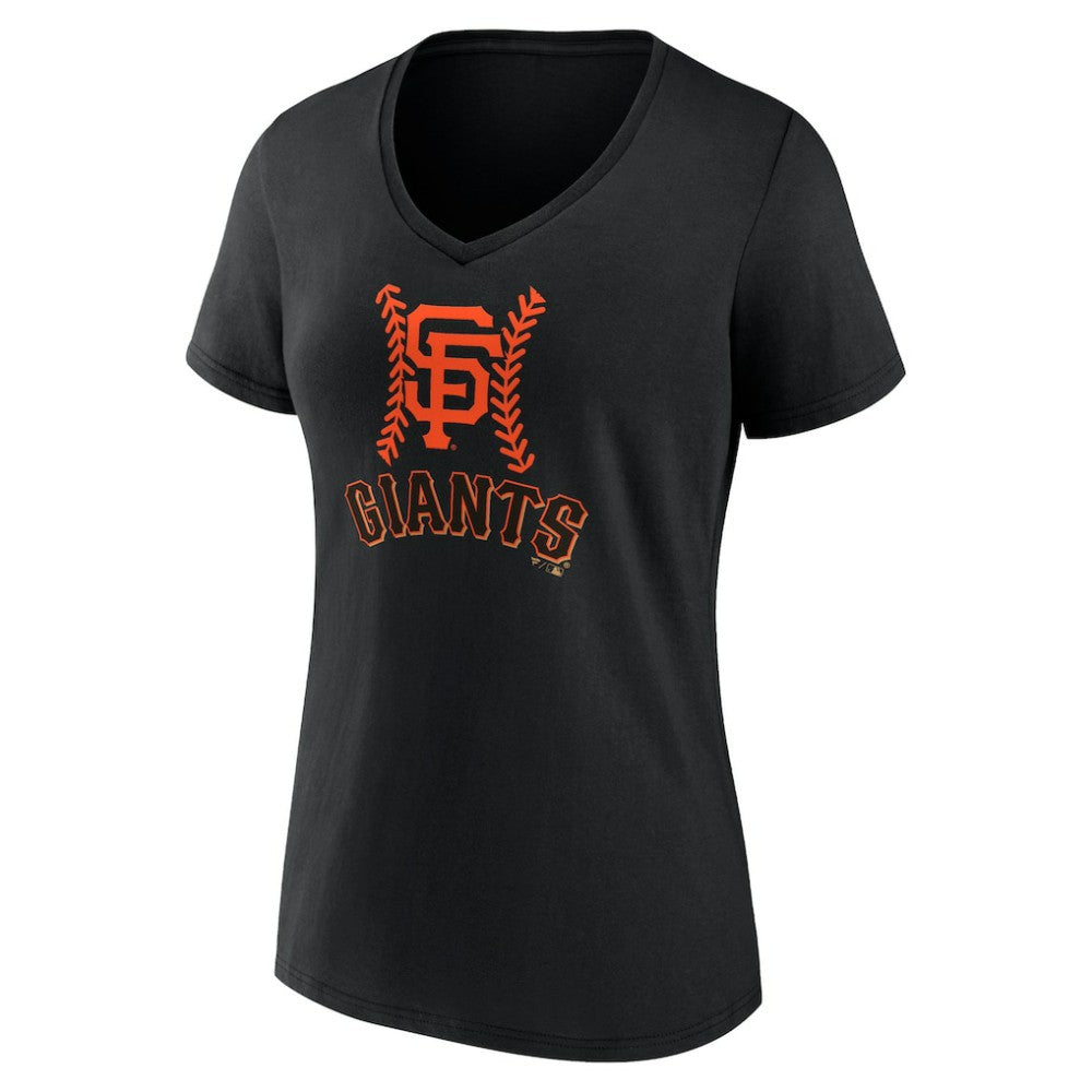 Logan Webb San Francisco Giants Women's Name & Number Fastball V-Neck T-Shirt - Black