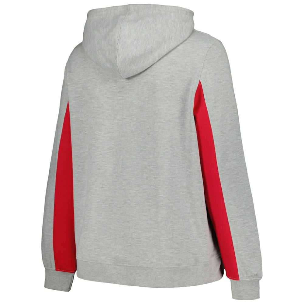 St. Louis Cardinals Profile Women's Plus Size Pullover Jersey Hoodie - Heather Gray
