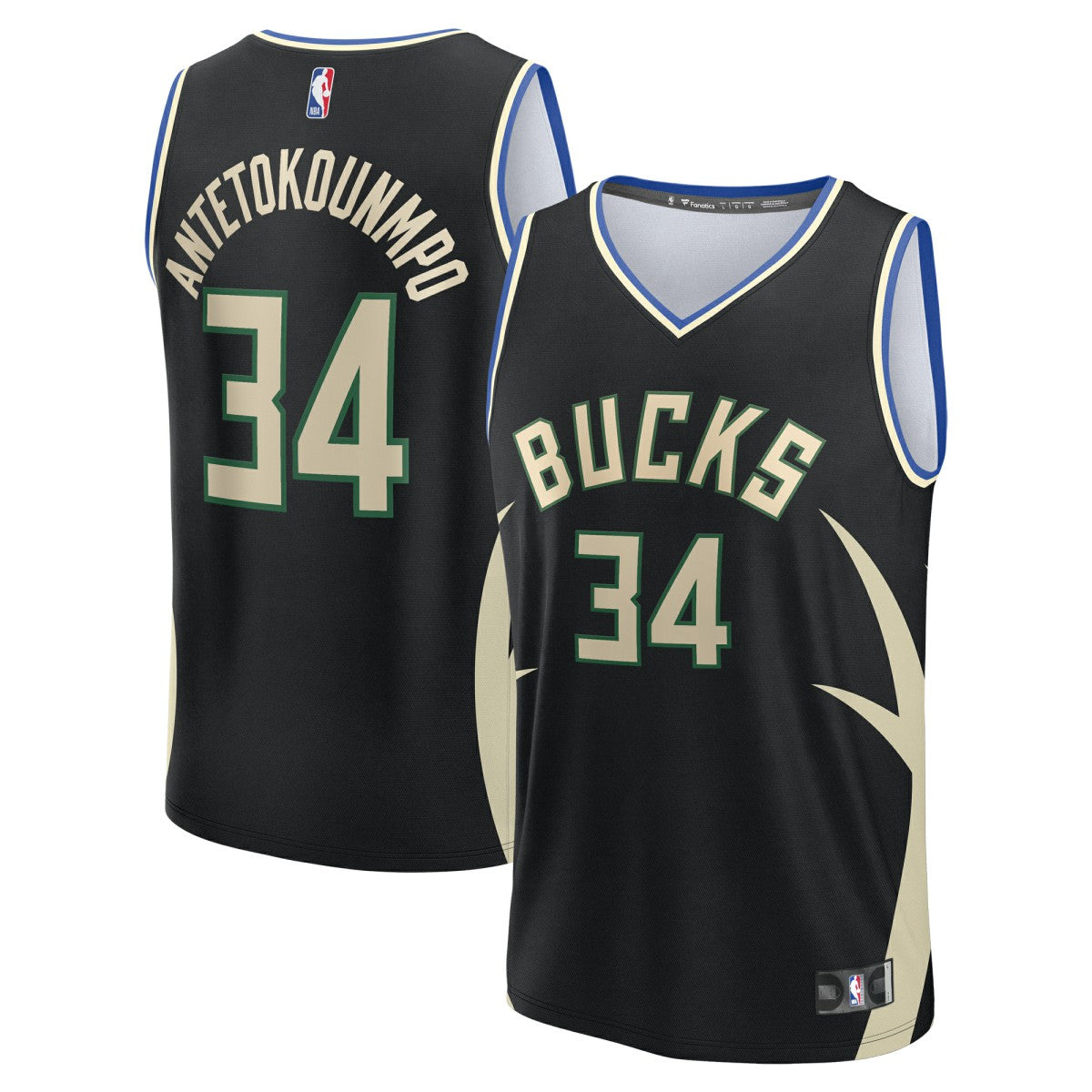 Giannis Antetokounmpo Milwaukee Bucks Fast Break Replica Player Jersey - Statement Edition - Black | Fanatics discount