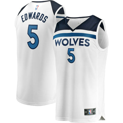 Anthony Edwards Minnesota Timberwolves Fast Break Replica Player Jersey - Association Edition - White | Fanatics for sale