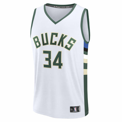 Giannis Antetokounmpo Milwaukee Bucks Youth Fast Break Replica Player Jersey - Association Edition - White | Fanatics discount