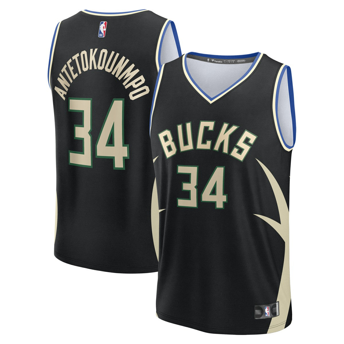 Giannis Antetokounmpo Milwaukee Bucks Youth Fast Break Replica Player Jersey - Statement Edition - Black | Fanatics for sale
