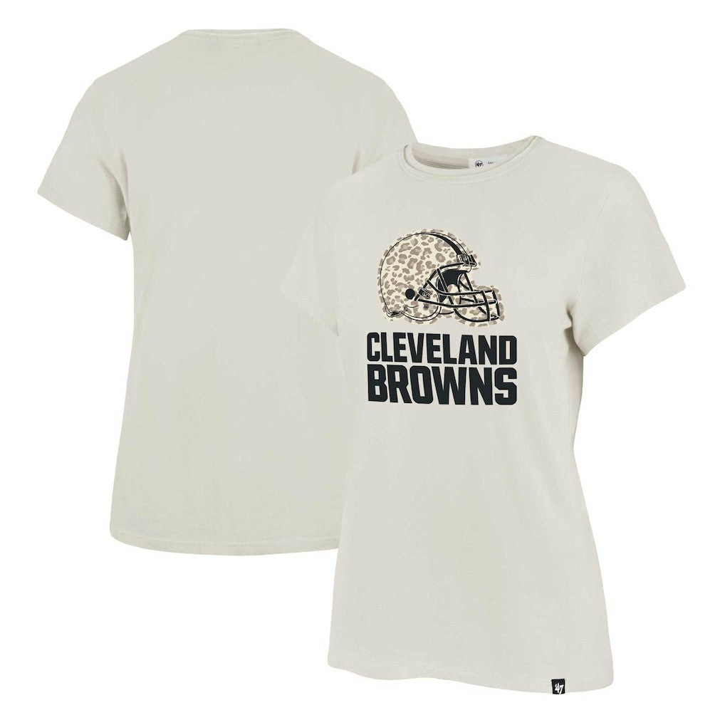 Cleveland Browns '47 Women's Panthera Frankie T-Shirt - Cream sale