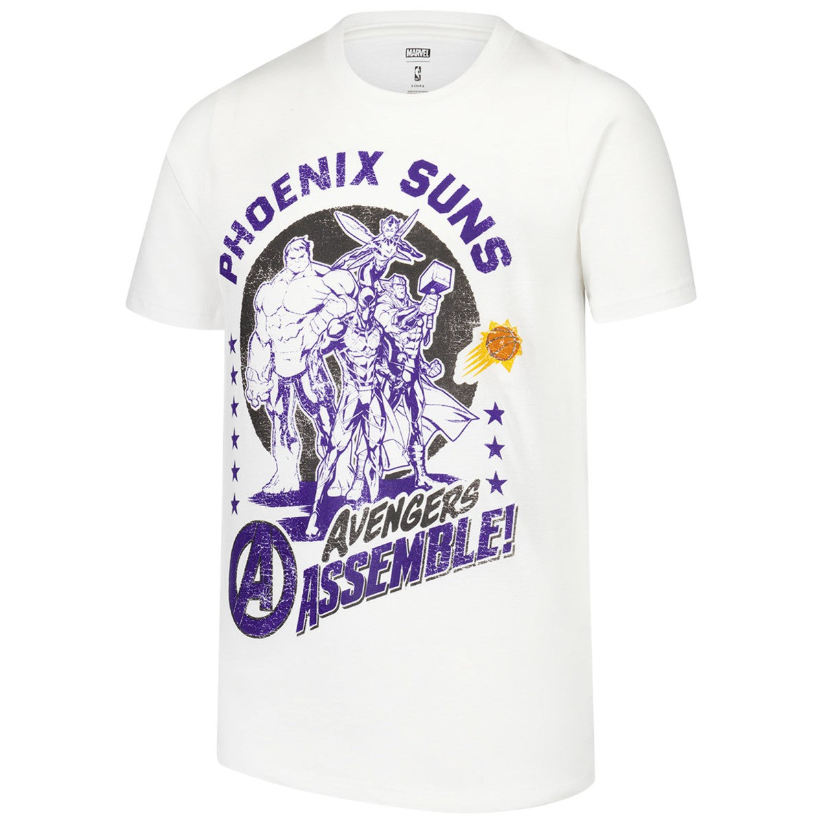 Phoenix Suns Youth NBA x Marvel Avengers Squad T-Shirt - White outlet