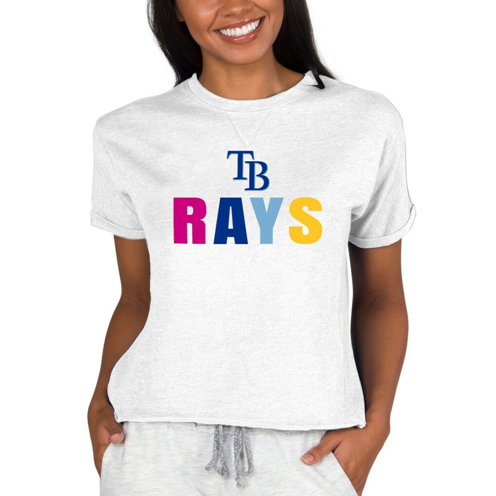 Tampa Bay Rays Concepts Sport Women's Mainstream Terry Sweatshirt - Oatmeal