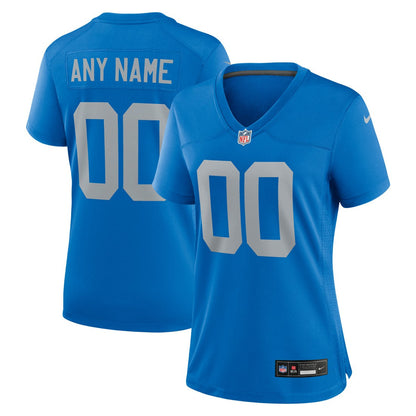 Detroit Lions Women's Alternate Custom Game Jersey - Blue | Nike outlet