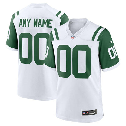 New York Jets Classic Alternate Custom Replica Jersey - White | Nike on sale