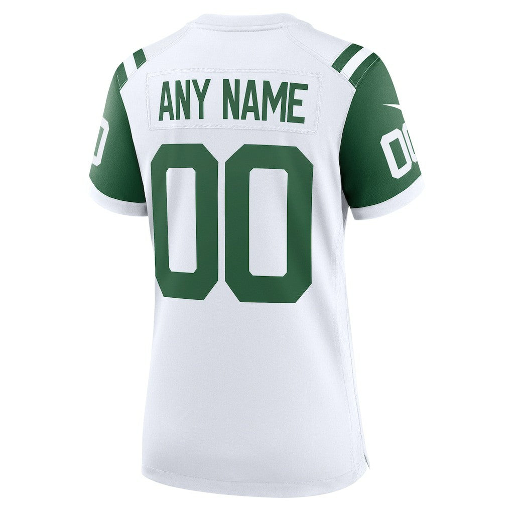 New York Jets Women's Classic Alternate Custom Replica Jersey - White | Nike cheap