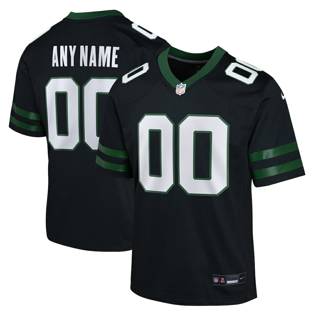 New York Jets Youth Alternate Custom Game Jersey - Black | Nike online
