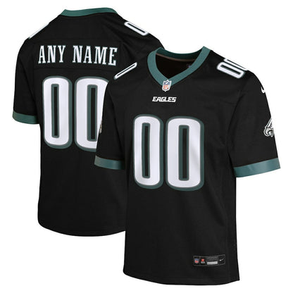 Philadelphia Eagles Youth Alternate Custom Game Jersey - Black | Nike outlet