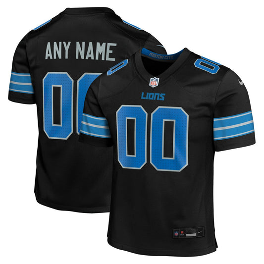 Detroit Lions Youth Alternate Custom Game Jersey - Black | Nike for sale