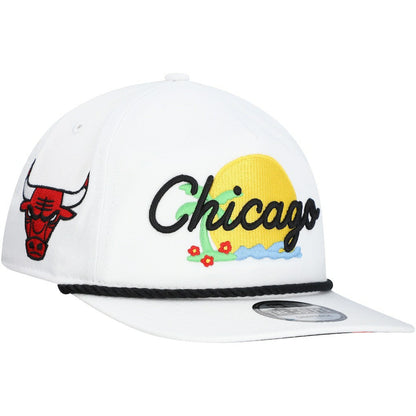 Chicago Bulls Island Oasis Golfer Snapback Hat - White | New Era for sale