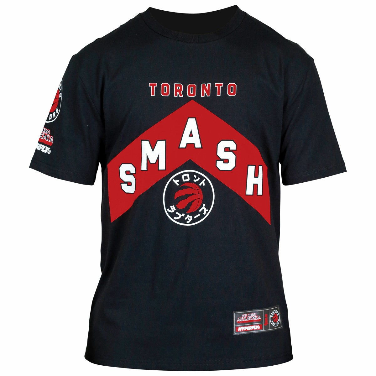 Toronto Raptors Hyperfly Unisex NBA x My Hero Academia All Might Smash T-Shirt - Black sale
