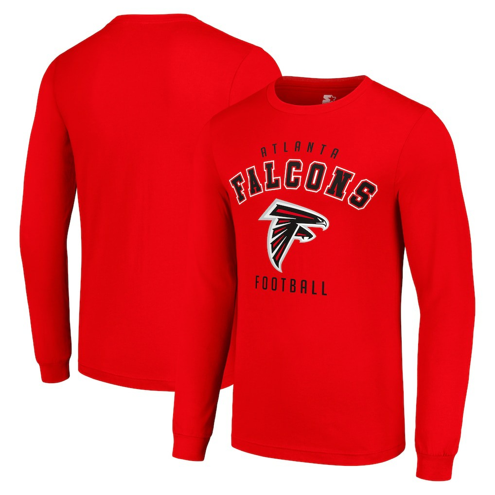 Atlanta Falcons Starter Long Sleeve T-Shirt - Red discount