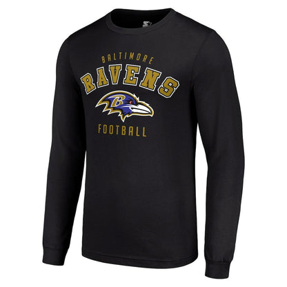 Baltimore Ravens Starter Long Sleeve T-Shirt - Black outlet
