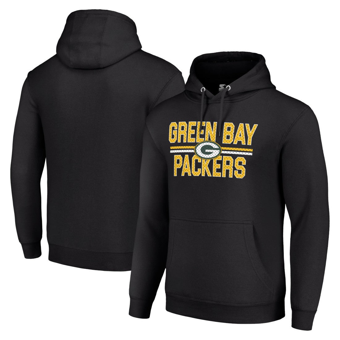 Green Bay Packers Starter Unisex Team Mesh Print Graphic Tri-Blend Pullover Hoodie - Black sale