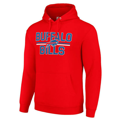 Buffalo Bills Starter Unisex Team Mesh Print Graphic Tri-Blend Pullover Hoodie - Red discount