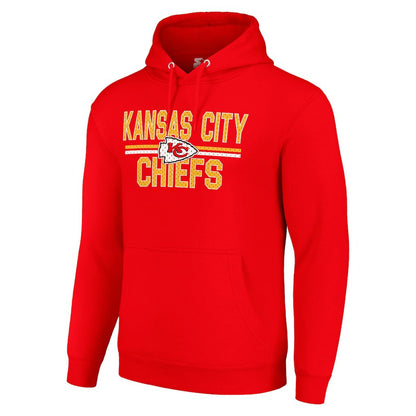 Kansas City Chiefs Starter Unisex Team Mesh Print Graphic Tri-Blend Pullover Hoodie - Red sale