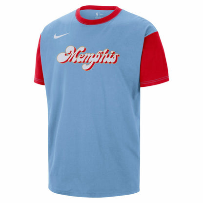 Memphis Grizzlies 2024/25 City Edition Courtside Color Block T-Shirt - Light Blue | Nike shop