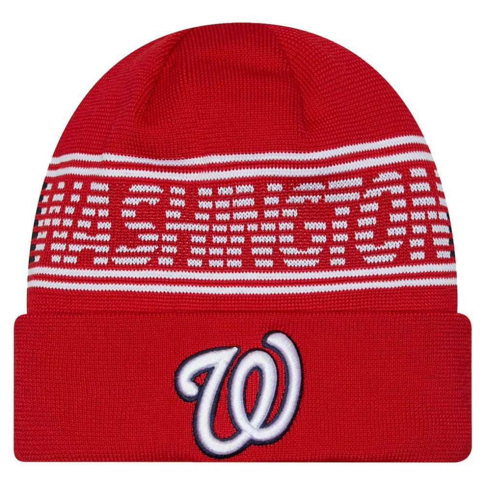 Washington Nationals Authentic Collection Cuffed Knit Hat - Red | New Era