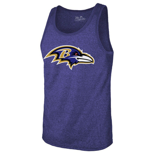 Lamar Jackson Baltimore Ravens Majestic Threads Tri-Blend Player Name & Number Tank Top - Purple sale