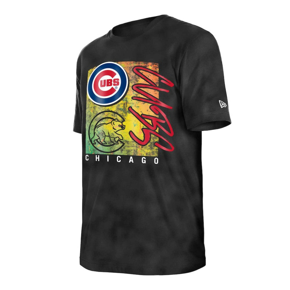 Chicago Cubs Women's Sport Classics Enzyme Wash Oversized T-Shirt - Black | New Era