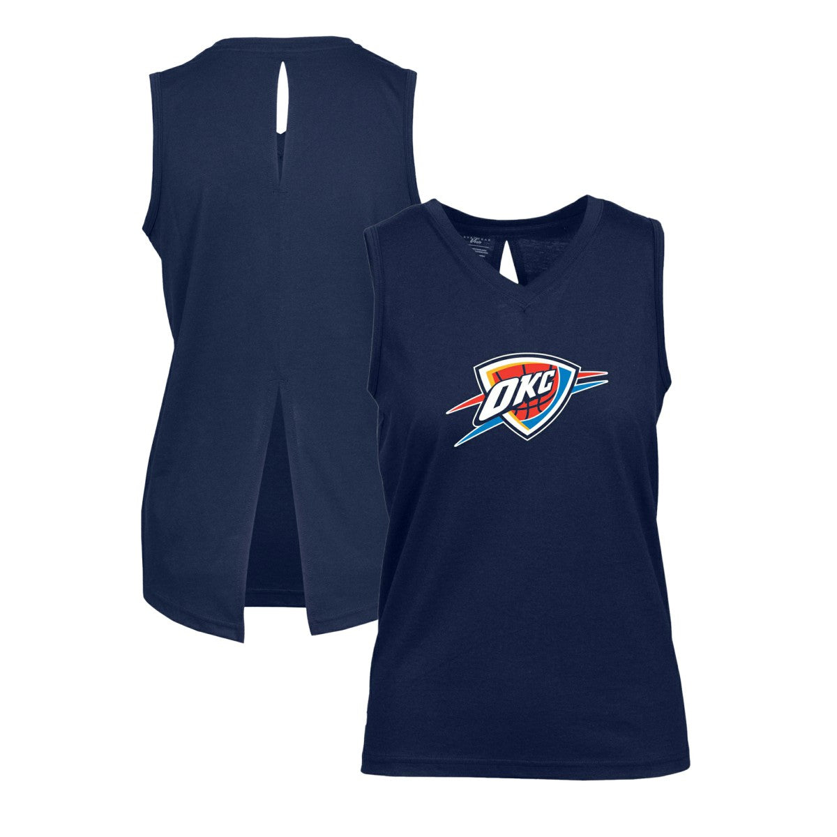 Oklahoma City Thunder Levelwear Women's Paisley Core V-Neck Tank Top - Navy outlet