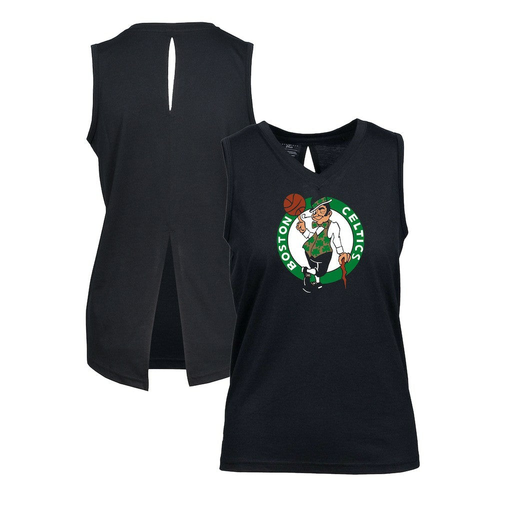Boston Celtics Levelwear Women's Paisley Core V-Neck Tank Top - Black cheap