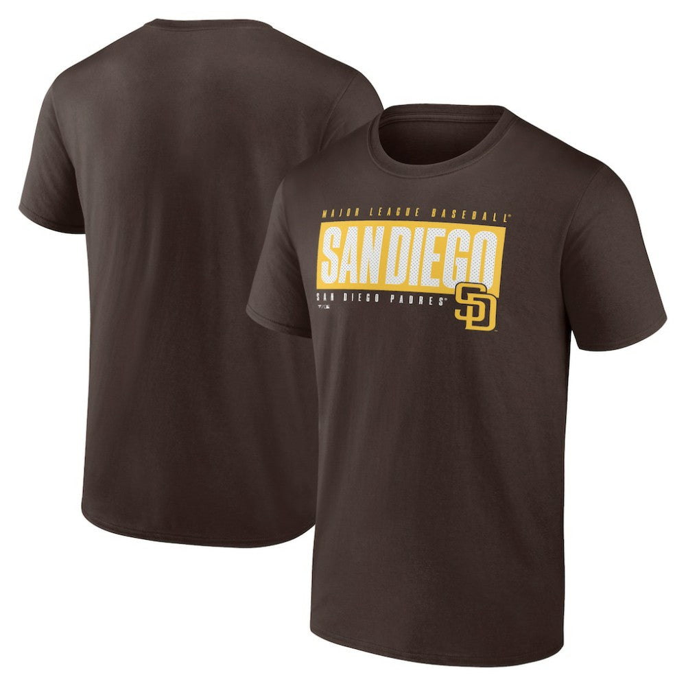 San Diego Padres Blocked Out T-Shirt - Brown