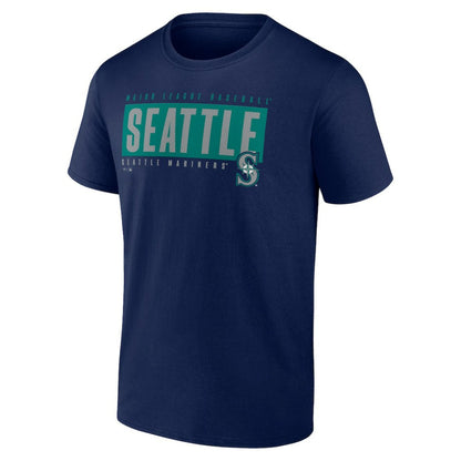 Seattle Mariners Blocked Out T-Shirt - Navy