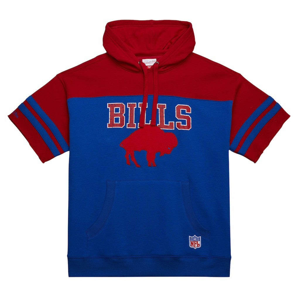 Buffalo Bills Off Field Vintage Logo Short Sleeve Pullover Hoodie - Royal on sale