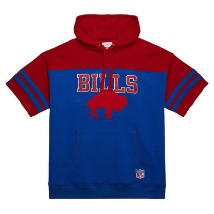 Buffalo Bills Off Field Vintage Logo Short Sleeve Pullover Hoodie - Royal on sale
