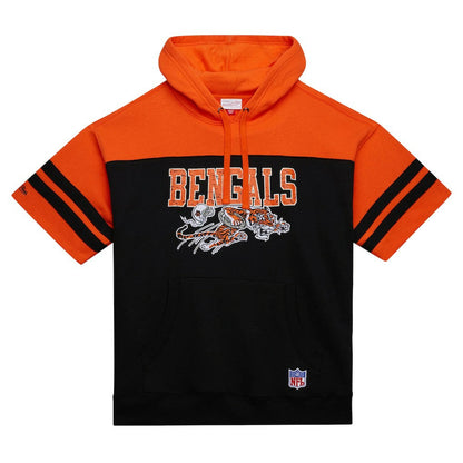 Cincinnati Bengals Off Field Vintage Logo Short Sleeve Pullover Hoodie - Black cheap