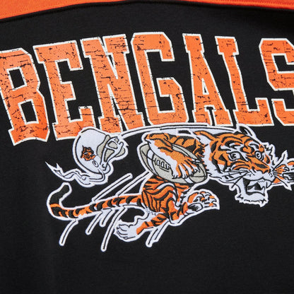 Cincinnati Bengals Off Field Vintage Logo Short Sleeve Pullover Hoodie - Black cheap