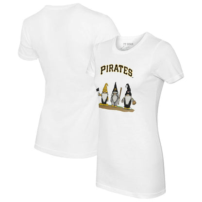 Pittsburgh Pirates Tiny Turnip Women's Gnomes T-Shirt - White