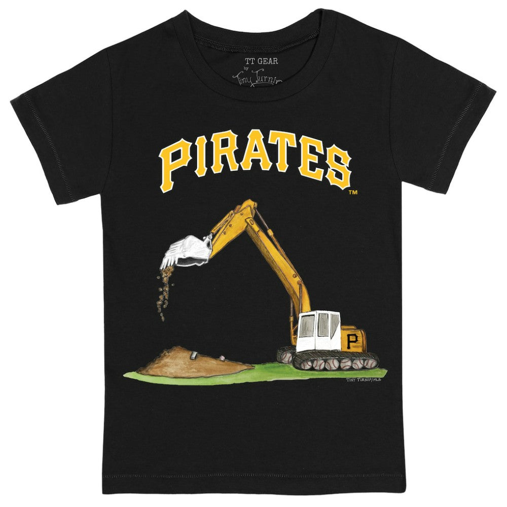 Pittsburgh Pirates Tiny Turnip Youth Excavator T-Shirt - Black