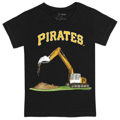 Pittsburgh Pirates Tiny Turnip Youth Excavator T-Shirt - Black