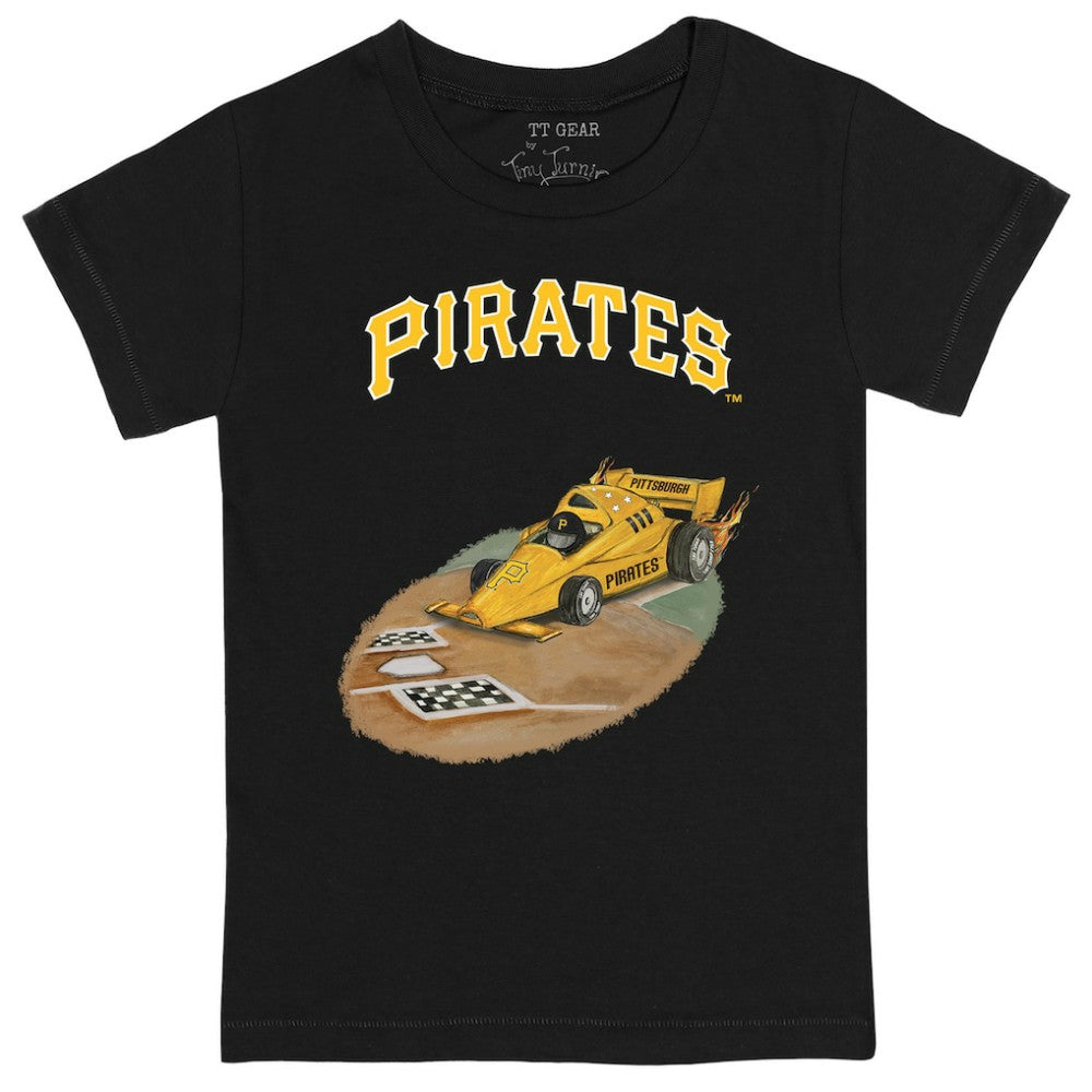 Pittsburgh Pirates Tiny Turnip Youth Racecar T-Shirt - Black